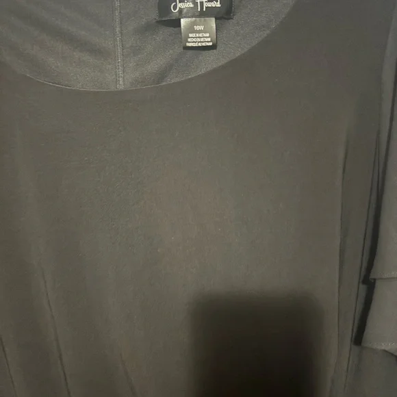 Jessica Howard Black Midi Dress with Ruffle Sleeves - Picture 3 of 3